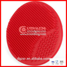 Silicone face massage brush with handle