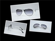 White Metal Aviator Sunglasses