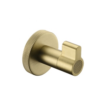 Brushed Gold Brass Single Robe Hook - Decorative Coat Hook