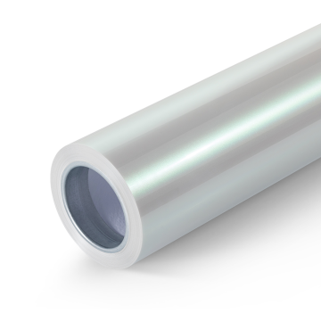 Glossy Aurora White car wrap