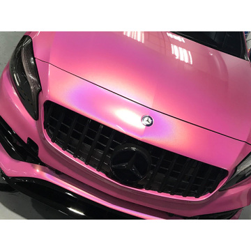 Arco iris láser rosa coche envoltura vinilo