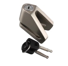 Silvery Bicycle Motorcycle Scooter Disc Brake Lock - Waterproof Bike Lock