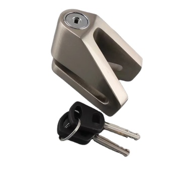 Silvery Bicycle Motorcycle Scooter Disc Brake Lock - Waterproof Bike Lock