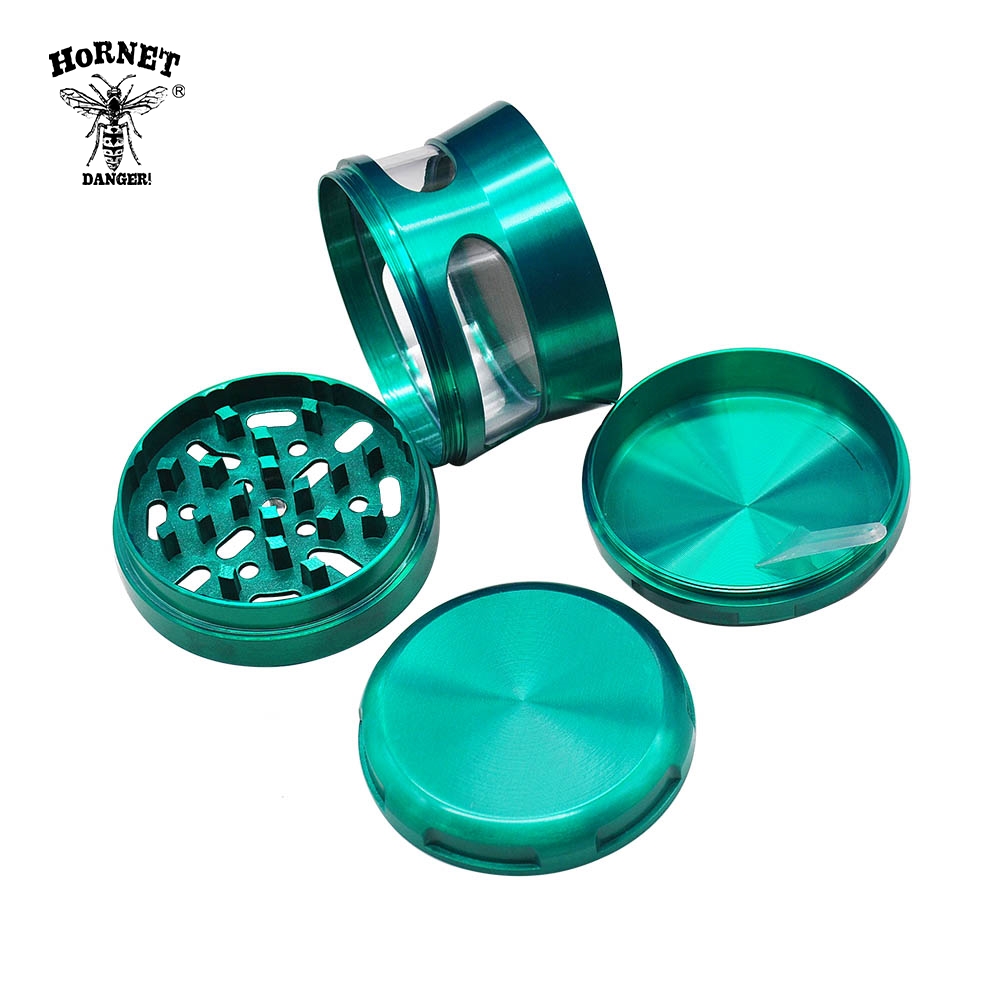 Zinc alloy 63MM 4 parts Herb Grinder Weed Grinder With Spice Case and screen herb crusher smoking accessories