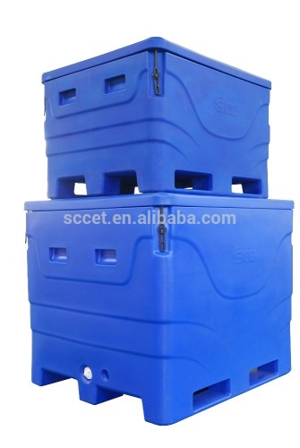 PU plastic fish bins frozen fish box insulated fish container