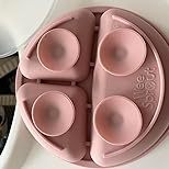 WeeSprout Suction Plates for Babies & Toddlers - 100% Silicone, Dinnerware Stays Put, Divided Design for Picky Eaters, Microwave