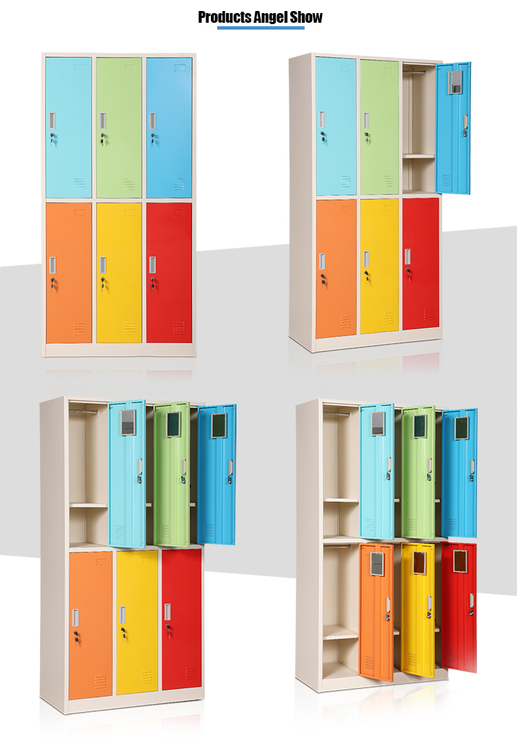 Color steel furniture 6 door metal locker