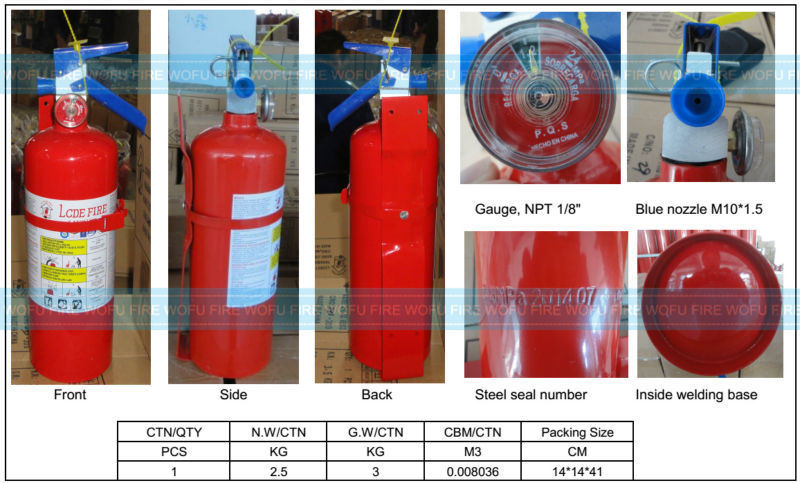 Mexico Type Portable Dry Powder Empty Fire Extinguisher