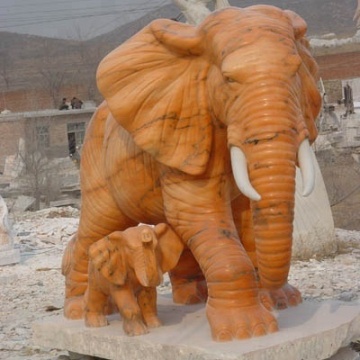 life-size white marble elephant statues for garden