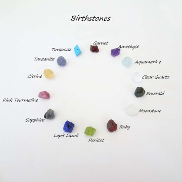 Raw Birthstone Findings: Authentic Stone Necklace, Rings, Bracelet Charms for Jewelry Making