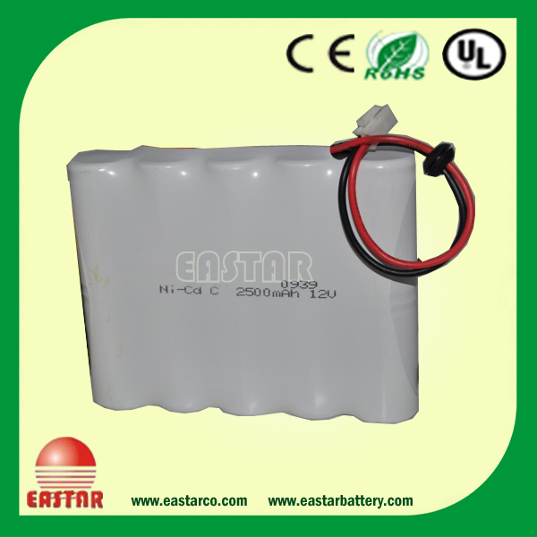 D Size NiCd Battery Pack 4.8V 4000mAh for Emergency Lighting