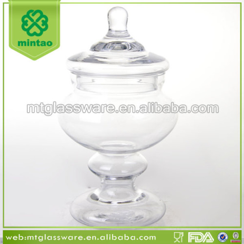 Wholesale clear decorative large glass apothecary storage jars