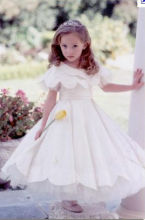 short sleeve long length baby dress new style