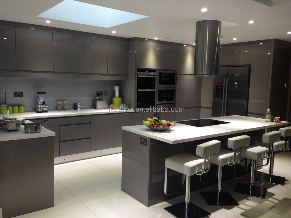 European style modern flat pack kitchen foshan furniture factory