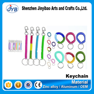 Wholesale cheap custom size plastic metal spring ring keyring spring tools for promotion