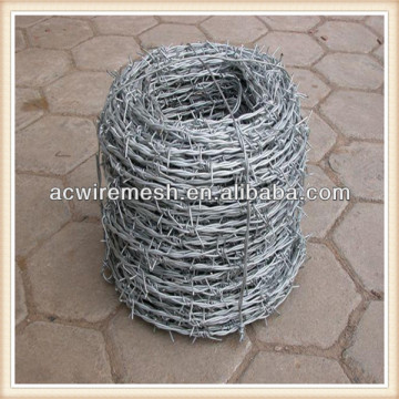 2 strands/4 points barbed wire