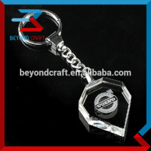 Wholesale Promotional Gift 3d Laser Engraving Crystal Glass Keychain