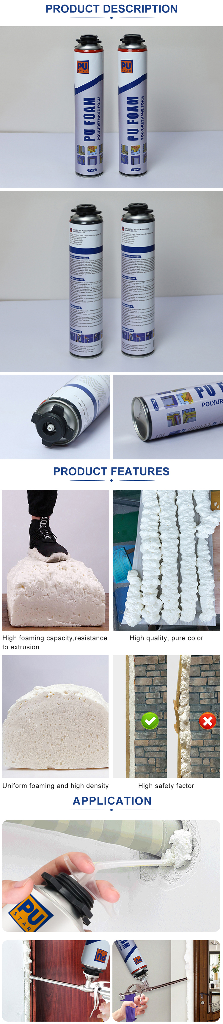 Factory WholesaleRigid Closed Cell Custom Polyurethane Insulation PU Foam