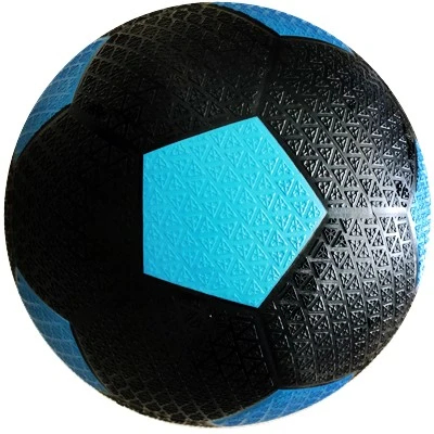 Black Color Blue Panel Rubber Football Sporting