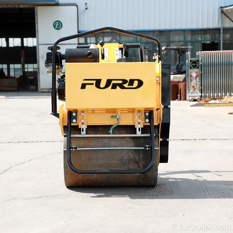 Petite marche derrière le rouleau FYL-D600 de route de machine de compacteur de tambour simple