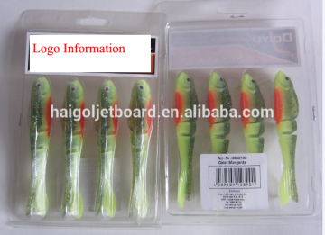 Customized package for soft bait--4 pcs blister or PET pallet package