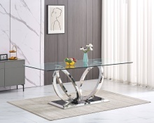 Glass Dining Table | Sculptural Centerpiece for 6