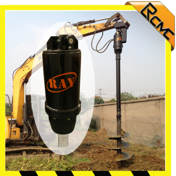 Hydraulic hole digging tools earth drill soil auger for excavator used