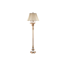 Antique Brass Glory Classic Floor Lamp with Beige Shade