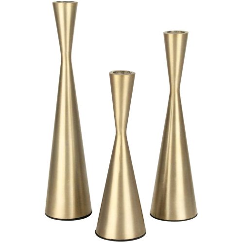 Brass Gold Taper Candlestick Holders