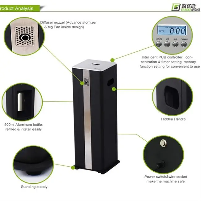 E-Co Friendly Automatic Air Freshener with Fan Inside for Hotel Lobby