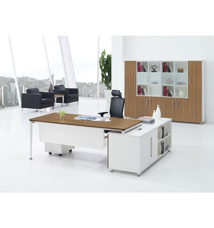 Bending Desktop White High Gloss Computer Desk