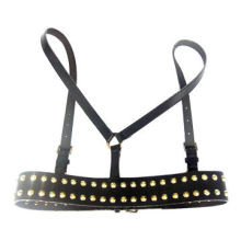 Studded Fashionable Suspender Belt, MetalNew