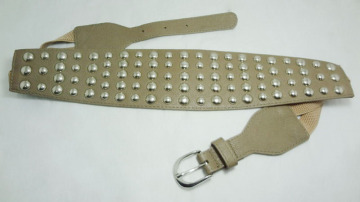 Fashion Studded elastic belt,fancy elastic belt