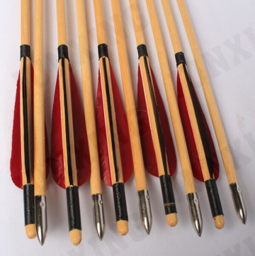 wooden archery arrows for traditional bow