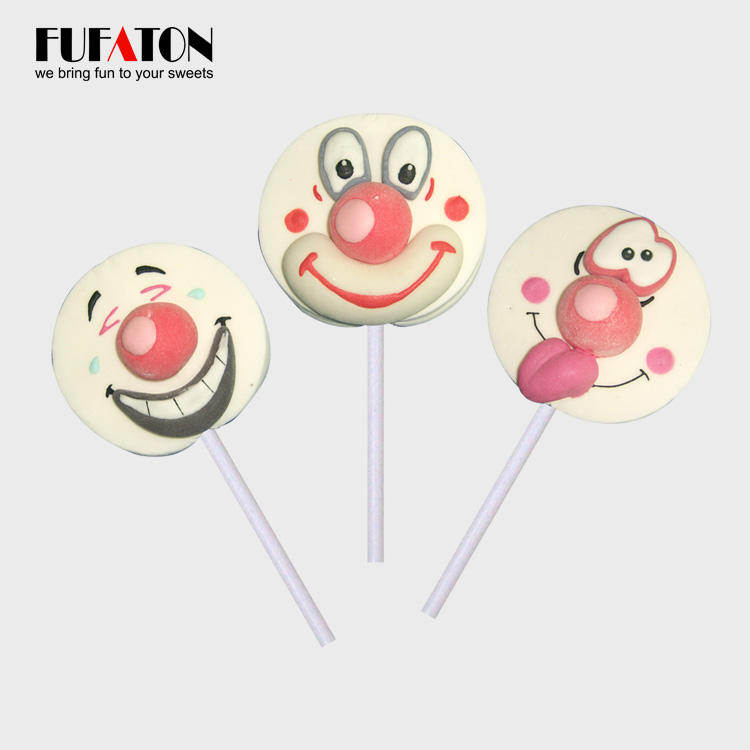 Funny Clown marshmallow mallowpop lollipop candy