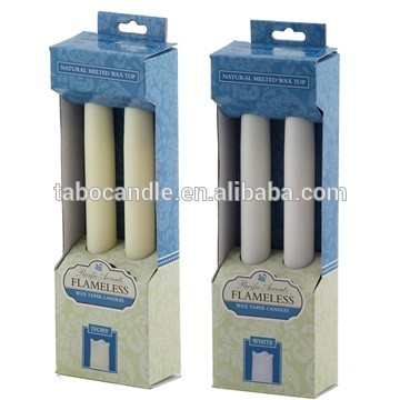 Led Taper Candle/Real Wax Long Taper Led Candle Set of 2