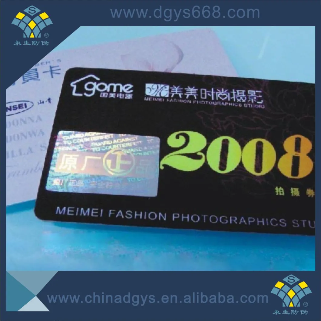 Custom Membership PVC Card with Gold Hot Stamping Foil