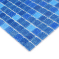 Piscina de piso de mosaico de vidrio azul precio barato al por mayor