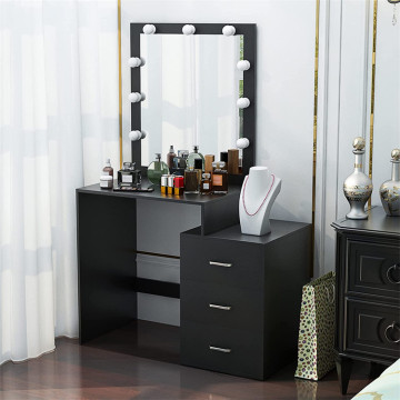 Large Mirror Makeup Vanity with 9 Lights Bulbs