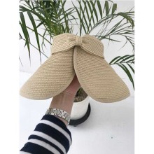 Topless Sunhats for Women with Bowknot
