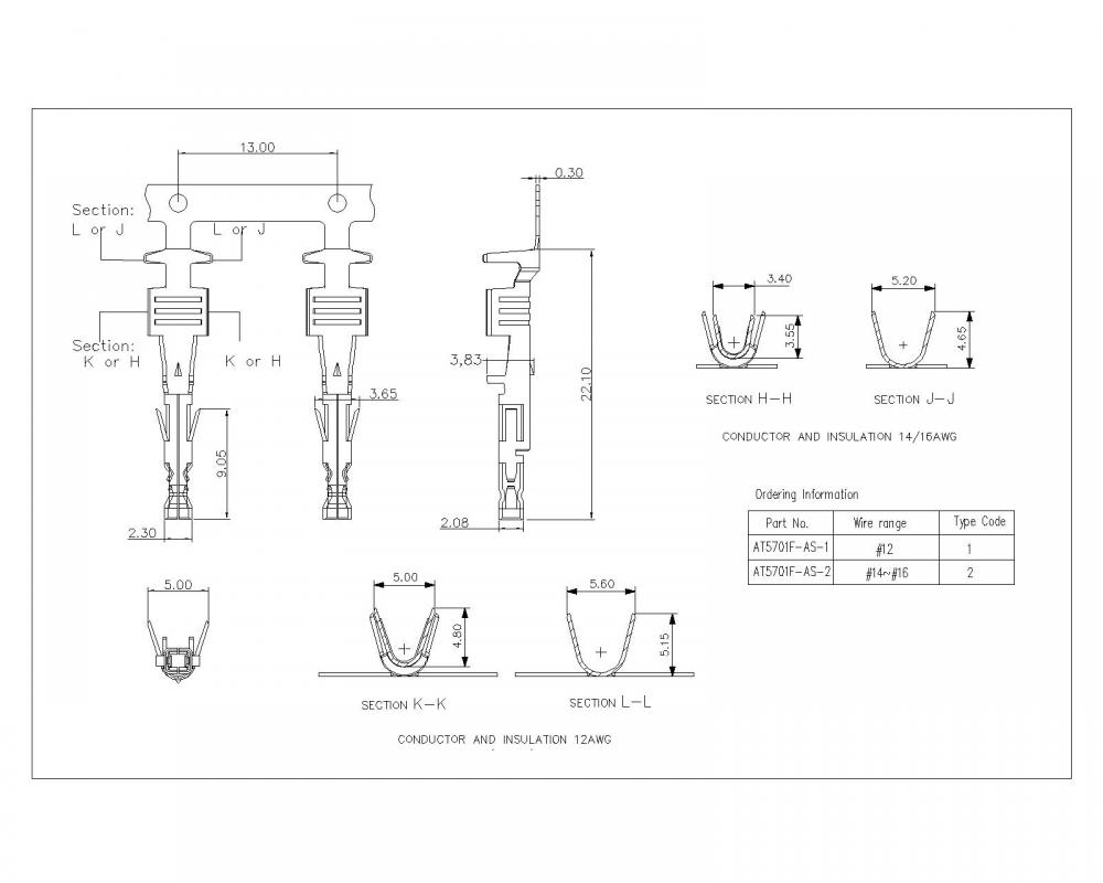 5.70mm pitch pitch cript terminal series