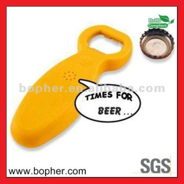 creative hand held talking bottle opener