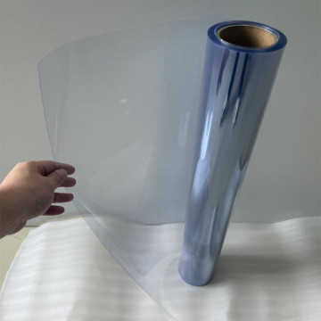 Transparent PVC sheet for folding box packaging