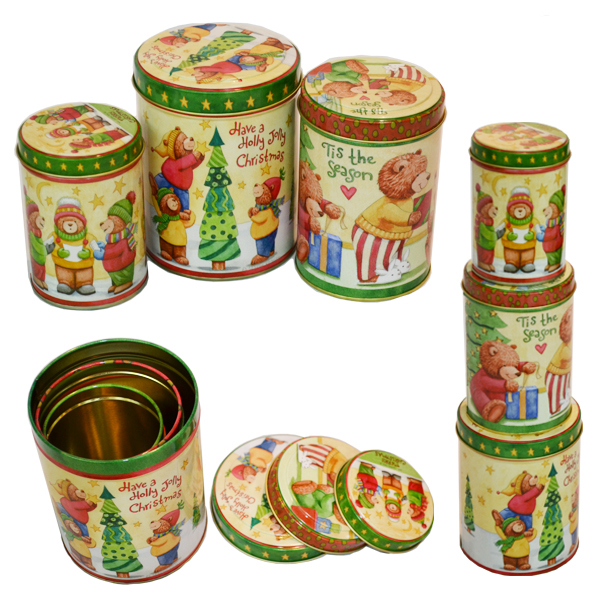 Popular Foreign Christmas Candy Packing Tin Can