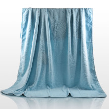 Azure Flower Patterned Blanket