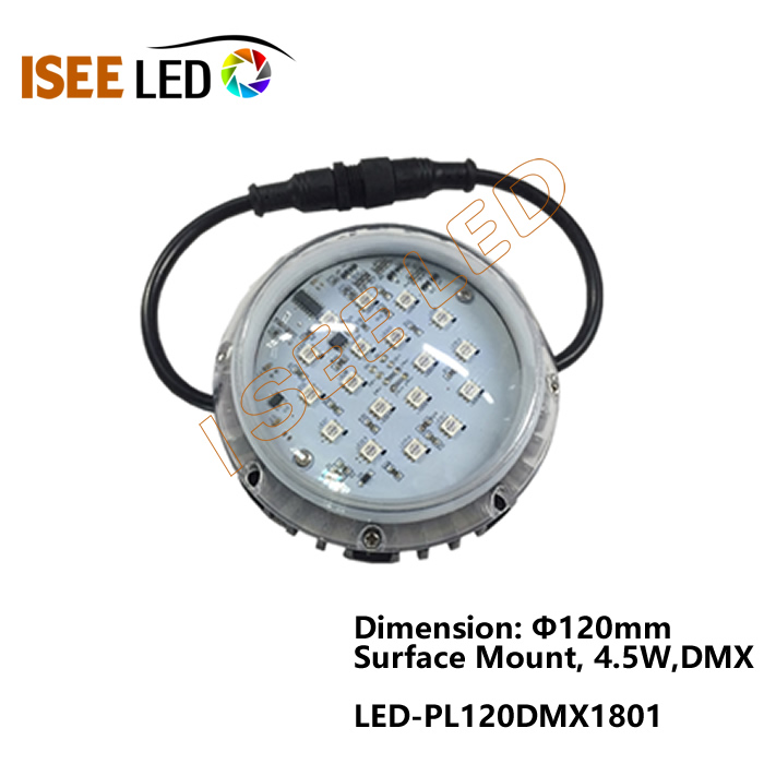 Round 120mm DMX Pixel Lights RGB LED DOT