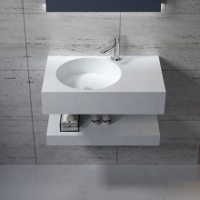 Solid Surface Square Corner Bathroom Sink E2