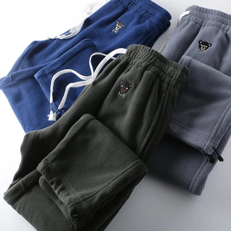  Men's Micro Fleece Pants With Embroidery