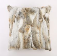 YR520 Rabbit Scrap Fur Pillow Cover