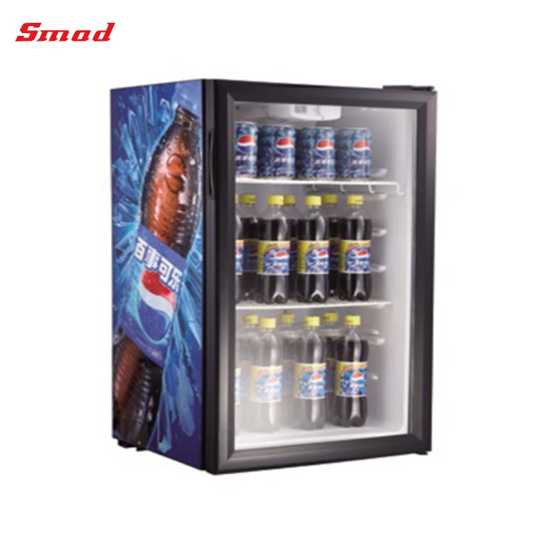 68L Mini Upright Glass Door Display Beverage Cooler / Fridge / Refrigerator